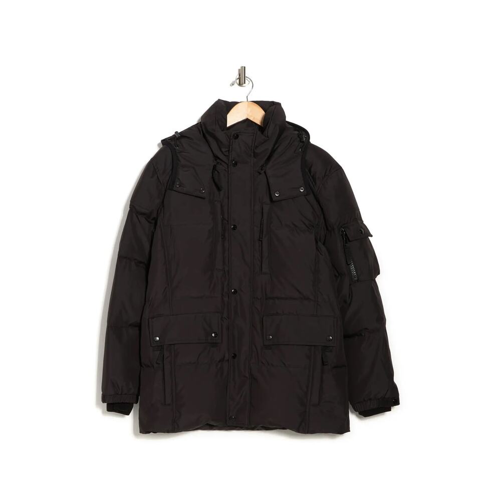S13 New York Voyager Down Filled Hooded Coat Men‎ Size M Black NEW